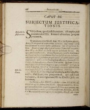 Caput III. Subjectum Justificationis.
