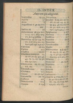 II. Index. Autorum qui allegantur.