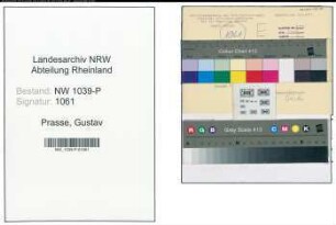Entnazifizierung Gustav Prasse , geb. 00.00.0000 ()