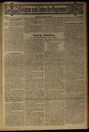 Dritte Ausgabe vom Sonntag, den 18. Januar 1931.