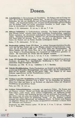 Dosen (Nr. 198-216)