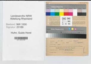 Entnazifizierung Guido Horst Huhn, geb. 05.04.1910 (Krim.Beamter)