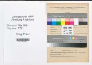 Entnazifizierung Franz Gring , geb. 16.06.1913 (Feldwebel)