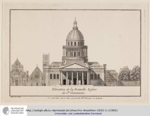 Elévation de la nouvelle Eglise de Ste. Genevieve