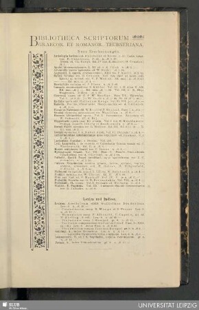 Verlagsveröffentlichungen Verlag B.G. Teubner, Leipzig