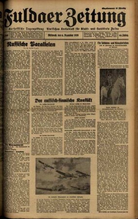 Ausgabe vom Mittwoch, den 06. Dezember 1939.