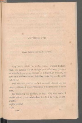 Capítulo XVII - Sigue Andrés ejecutando su plan.