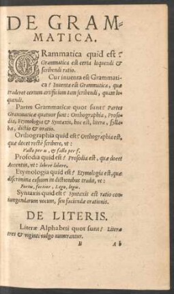 De Grammatica.