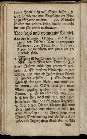 Das sechs und zwanzigste Capitel. - Das dreyßigste Capitel.