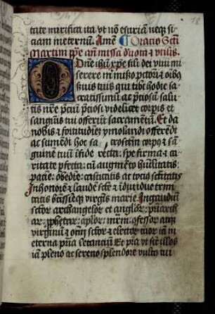 Zierinitiale: O (Domine Ihesu)