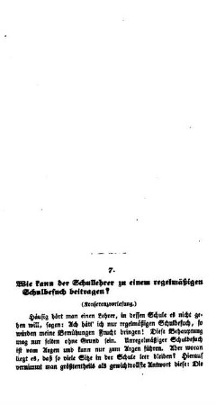 Wie kann der Schullehrer zu einem regelmäßigen Schulbesuch beitragen? : (Konferenzvorlesung)