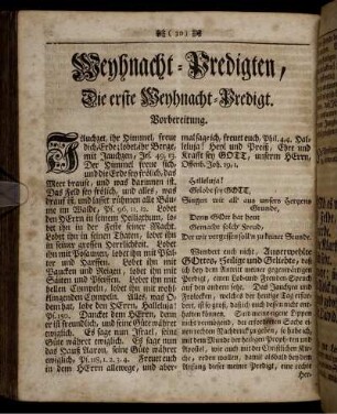 Weyhnacht-Predigten – Geistliche Andachten, Auf das heilige Weyhnacht-Fest gerichtet [...]