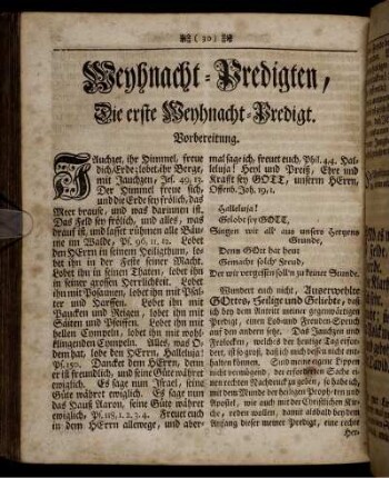 Weyhnacht-Predigten – Geistliche Andachten, Auf das heilige Weyhnacht-Fest gerichtet [...]