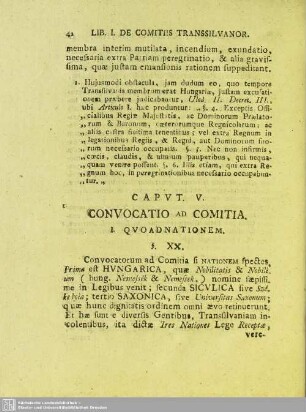 Caput. V. Convocatio Ad Comitia