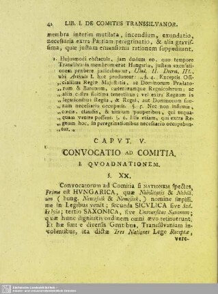 Caput. V. Convocatio Ad Comitia