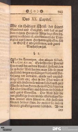 Das XX. Capitel.