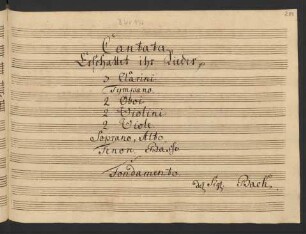 Erschallet ihr Lieder; V (4), Coro, orch; BWV 172