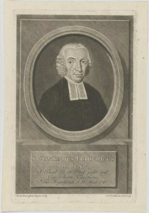 Bildnis des Sigismundus Fridericus Lorenz