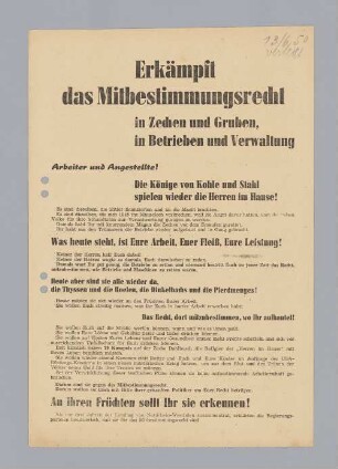 "Erkämpft das Mitbestimmungsrecht"