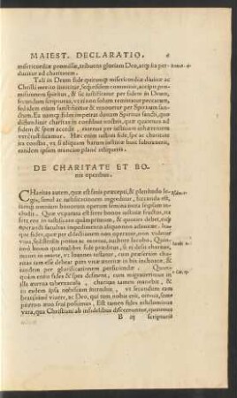 De Charitate Et Bonis operibus.