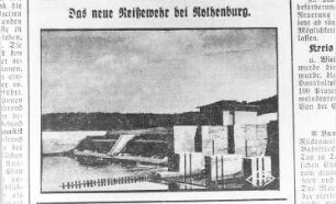Rothenburg/O.L.. Neißewehr bei Rothenburg, aus: Neuer Görlitzer Anzeiger vom 12. Juli 1930