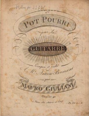 4me pot pourri pour la guitarre : op. 42