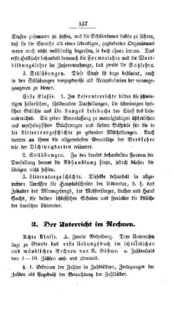 Der Unterricht im Rechnen