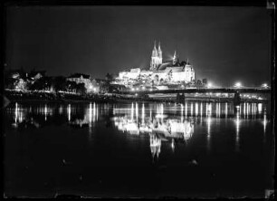 Meißen, Dom und Albrechtsburg bei Nacht