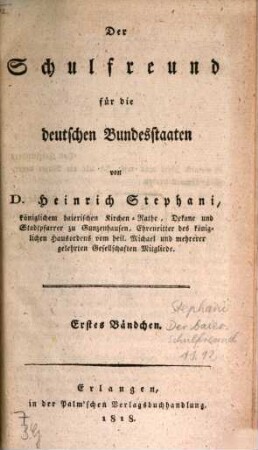 Der baierische Schulfreund : eine Zeitschrift. 11. 1818