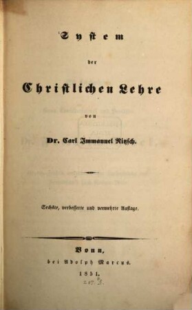 System der christlichen Lehre