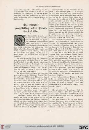 Die dekorative Ausgestaltung unserer Museen