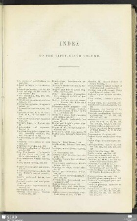 Index to the fifty-ninth volume