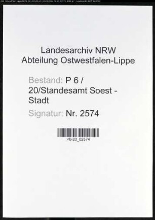 Heiratsregister Standesamt Soest