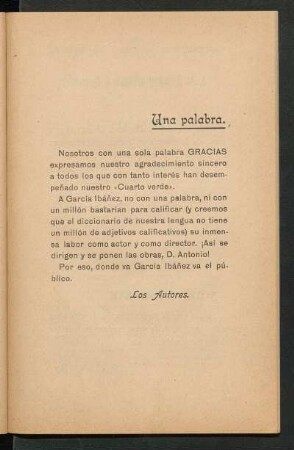 Una palabra.
