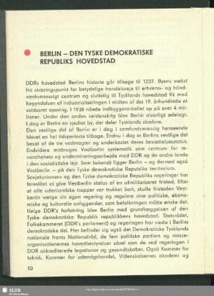 Berlin - Den Tyske Demokratiske Republiks Hovedstad
