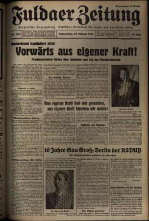 Ausgabe vom Donnerstag, den 29. Oktober 1936.