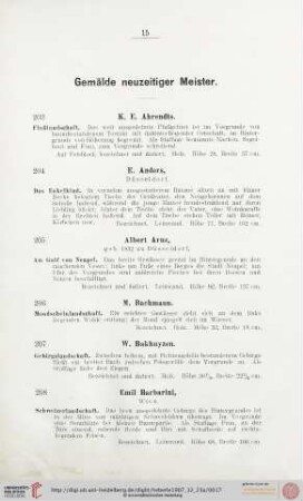 Gemälde neuzeitiger Meister (Nr. 203-348)