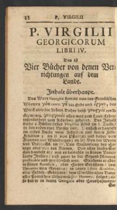 P. Virgilii Georgicorum Libri IV.