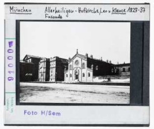 München: Allerheiligen-Hofkirche, Fassade. Leo von Klenze