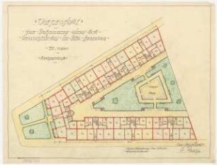 Wohnhausbebauung Projekt Eckgrundstück, Berlin-Spandau: Grundriss Erdgeschoss 1:200