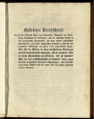 Gekrönte Preisschrift.