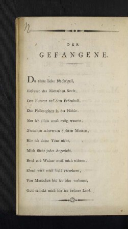 Der Gefangene.