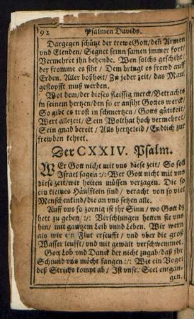 Der CXXIV. Psalm.