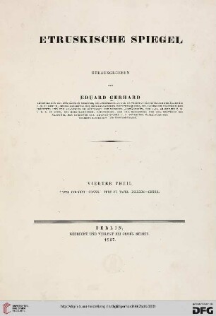 Band 4: Etruskische Spiegel
