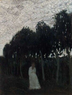Paula Modersohn in nächtlichem Garten