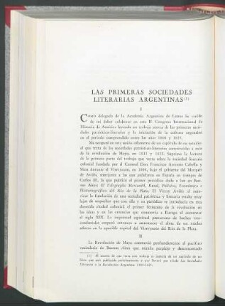 Las primeras sociedades literarias argentinas