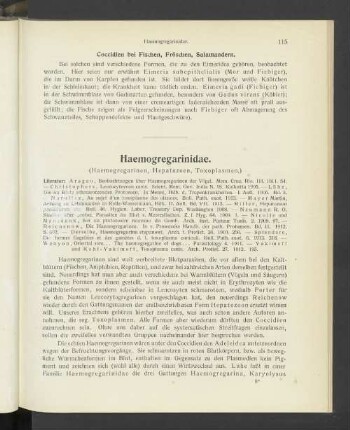 Haemogregariniden (einschl. Toxoplasma)