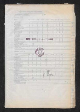 1929/30: Hohenzollern-Oberlyzeum, Berlin-Wilmersdorf - 1929/30