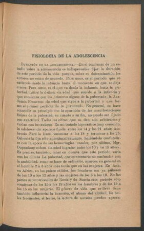 Fisiología de la adolescencia