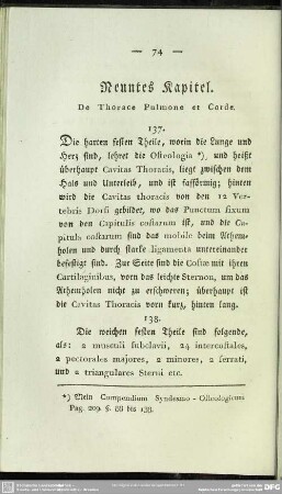 Neuntes Kapitel. De Thorace Pulmone et Corde